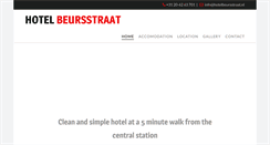Desktop Screenshot of hotelbeursstraat.nl
