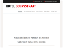 Tablet Screenshot of hotelbeursstraat.nl